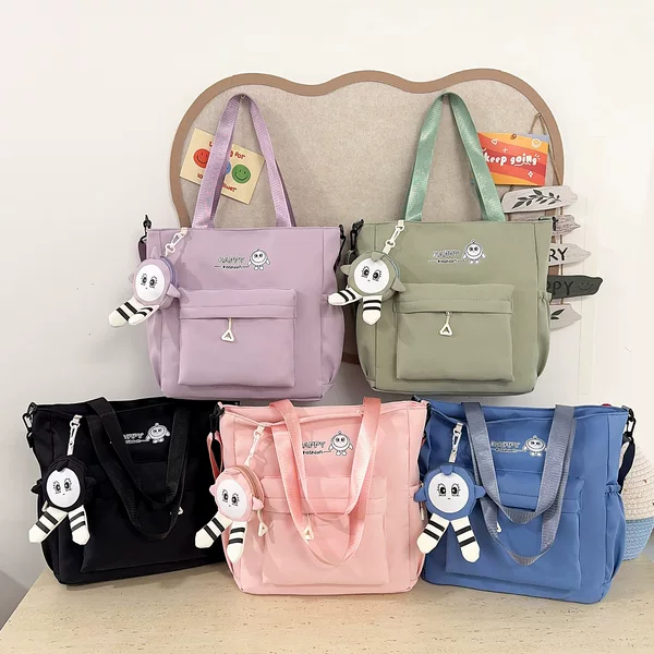 2026 New Model Large-Capacity High-Appearance-Value Ins-Style Simple Student Stationery Japanese-Style Shoulder Bag for Middle School Students