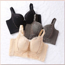美容院新品蕾丝记忆钢圈5排扣中模杯文胸高侧比收副乳不跑杯胸罩