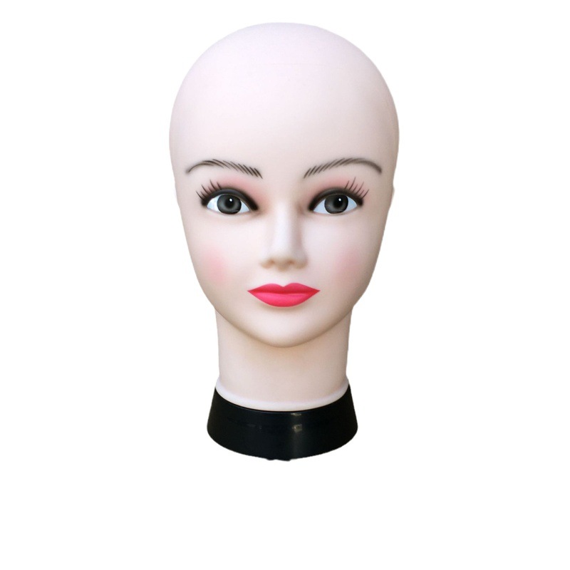 High quality doll head wig head model hair salon modeling can be tied needle Women's Small bald hat model head model