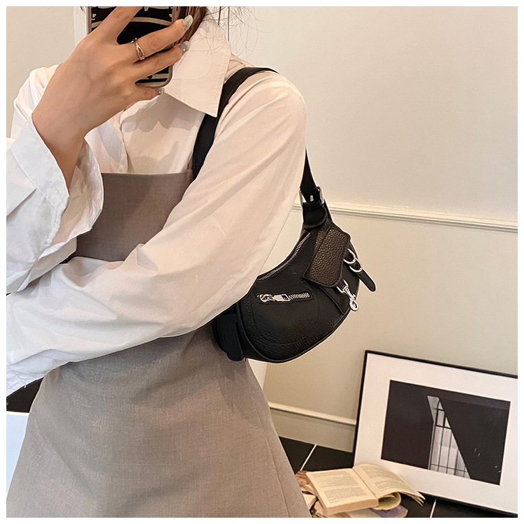 Underarm trendy and fashionable dumpling bag for women, simple and versatile Korean style single-shoulder bag, 2025 new niche design crossbody bag undefined
