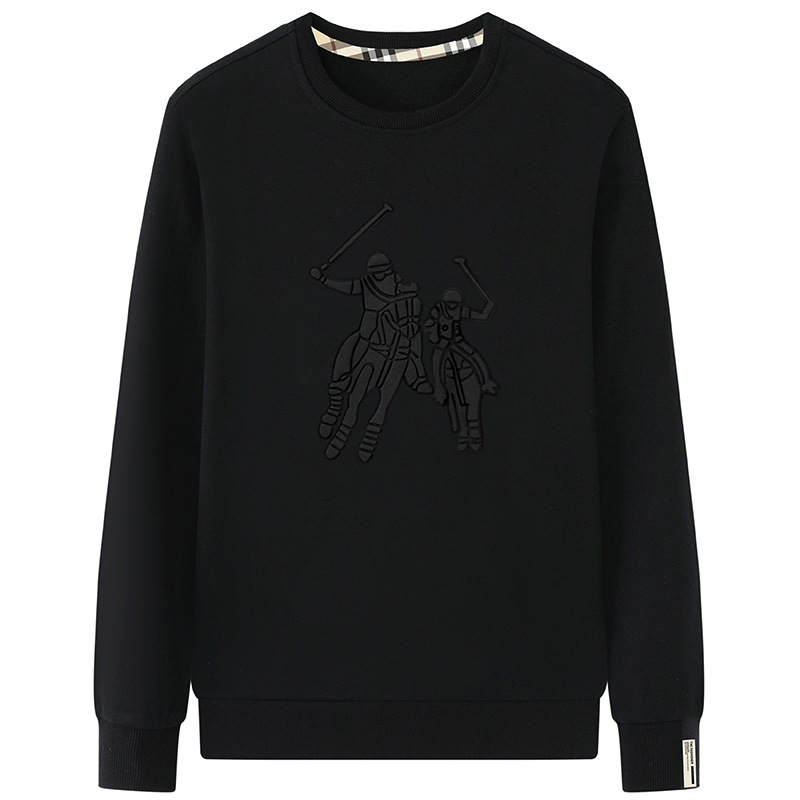 Genuine goods Paul men's sweater long sleeve pullover T-shirt autumn and winter loose men's plus size casual round neck bottoming shirt