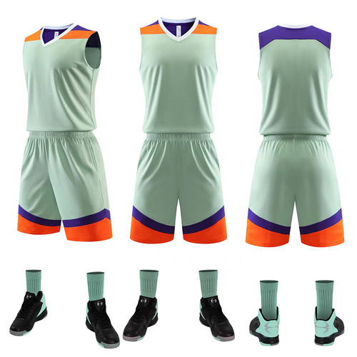 Quick wholesale basketball uniforms for boys and girls, cross-border quick-drying sports student training camp comparison