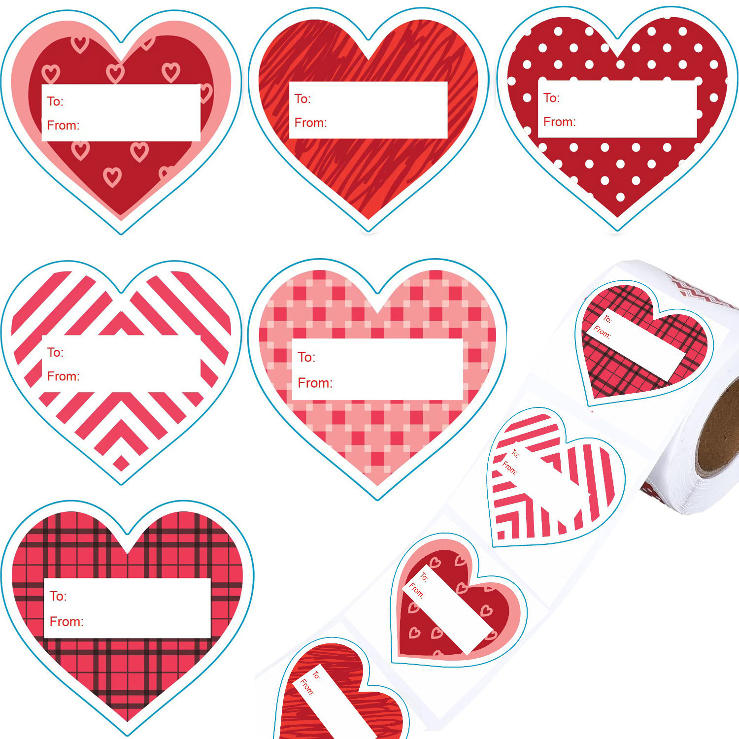 跨境热销闪光爱心贴纸情人节金属闪光防水不干胶婚礼礼品封口贴