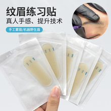 高品质纹绣实操转换贴野生线条眉针法练习硅胶贴雾眉纹眉练习皮子