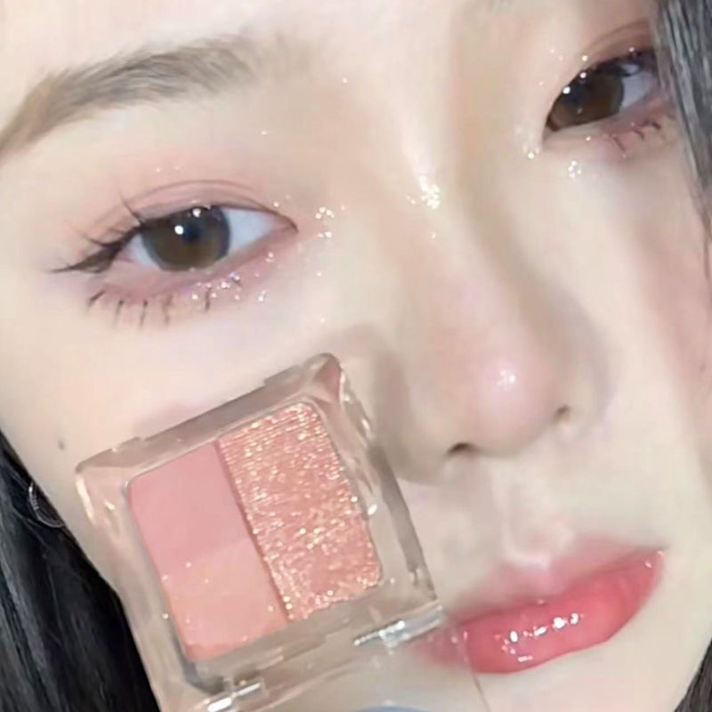 Hola Style paleta de sombras de ojos pequeña y exquisita linda nueva paleta de sombras de ojos de galleta pequeña versión mini pequeña con sombra de ojos extra pequeña