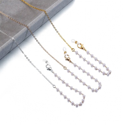 INS网红口罩链挂绳挂链珍珠高级感通勤链条眼睛链口diy手工创意|ru