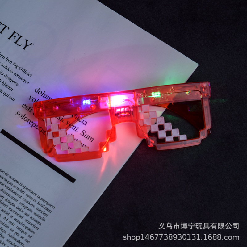 Luminoso mosaico gafas LED parpadeante persianas disco bar regalo del partido camino luminoso Juguetes