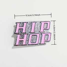 外贸亚马逊腰带扣头HIP HOP字母五金配件皮带按扣朋克小众皮带扣