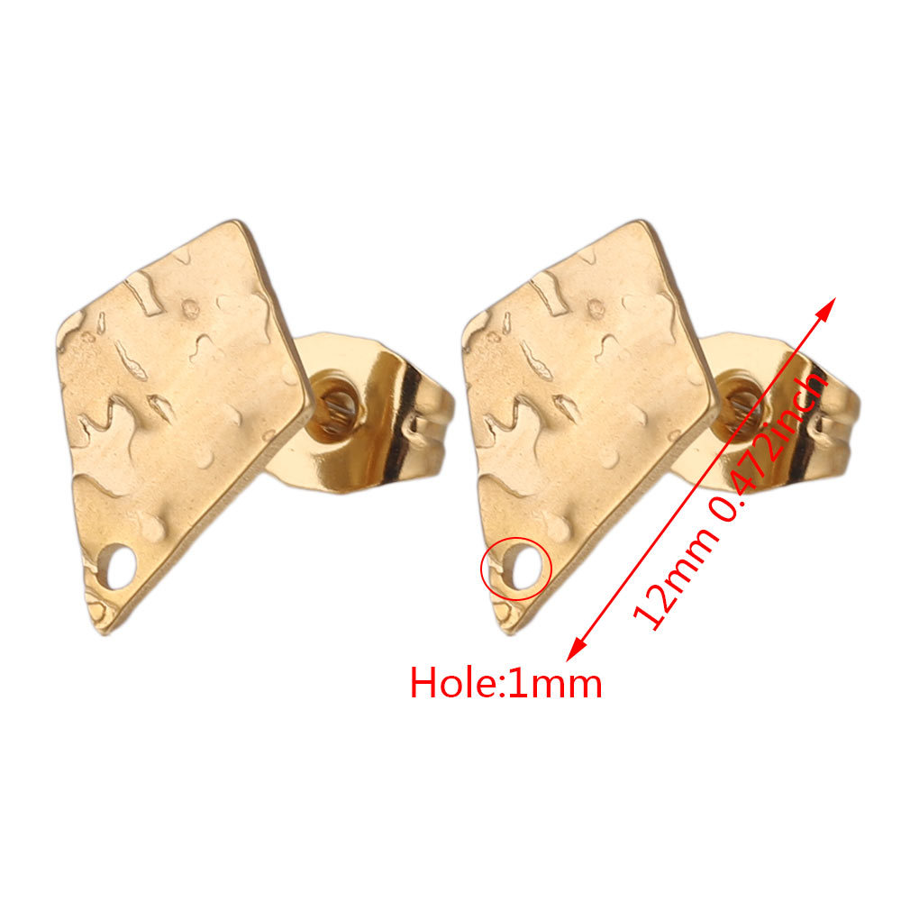 Pendientes geométricos de acero inoxidable europeos y americanos columna en relieve DIY pendientes pieza con agujero accesorios de joyería pendientes de acero de titanio producción
