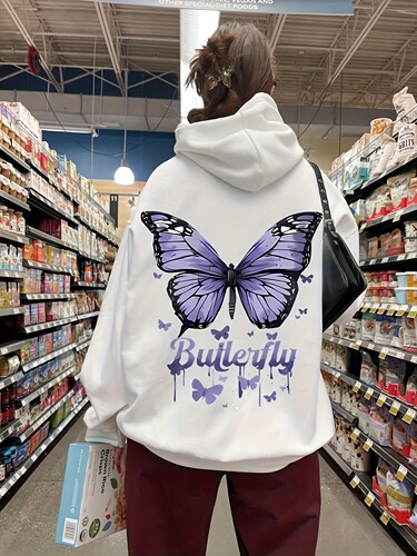International Trade Amazon Women's New Alphabet Long Sleeve Loose Sweatshirt Fashion Women's Spring Autumn Warm Hooded Sweatshirt
