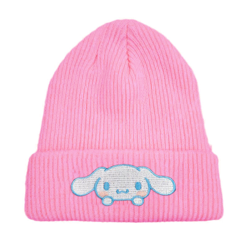 新商品のかわいいクロミ保温帽刺繍ニット帽欧米のアニメ猫の毛糸帽子カップルの帽子|undefined