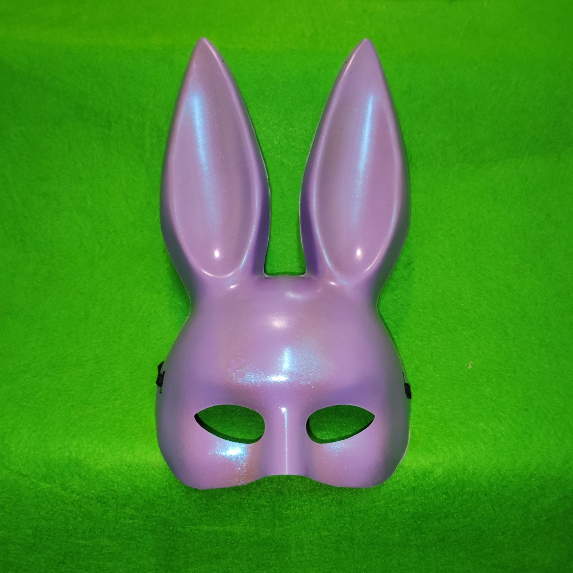 Accesorios de Disfraces de Conejita para Halloween, Media Cara, para Fiestas de Disfraces, Bares, Manualidades, Conejo Colorido Galvanizado