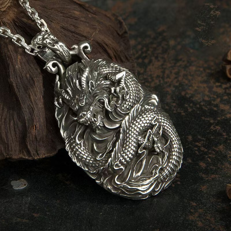 Carved small design retro ethnic pendant for men and women