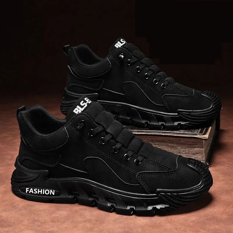 Zapatos para hombre, talla grande, zapatos de trabajo de cuero nuevos para exteriores, zapatos de protección laboral transpirables, cómodos y versátiles, zapatos deportivos de moda para hombre