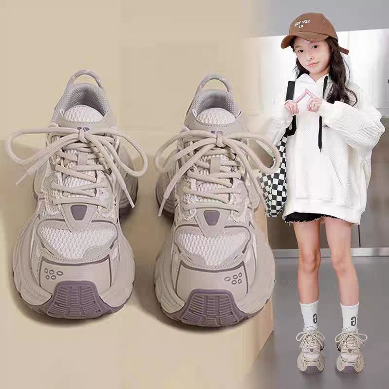 Zapatos deportivos para niñas otoño 2026 nuevos zapatos para niños mayores zapatos de malla transpirables zapatos casuales para niños zapatos de malla para niñas