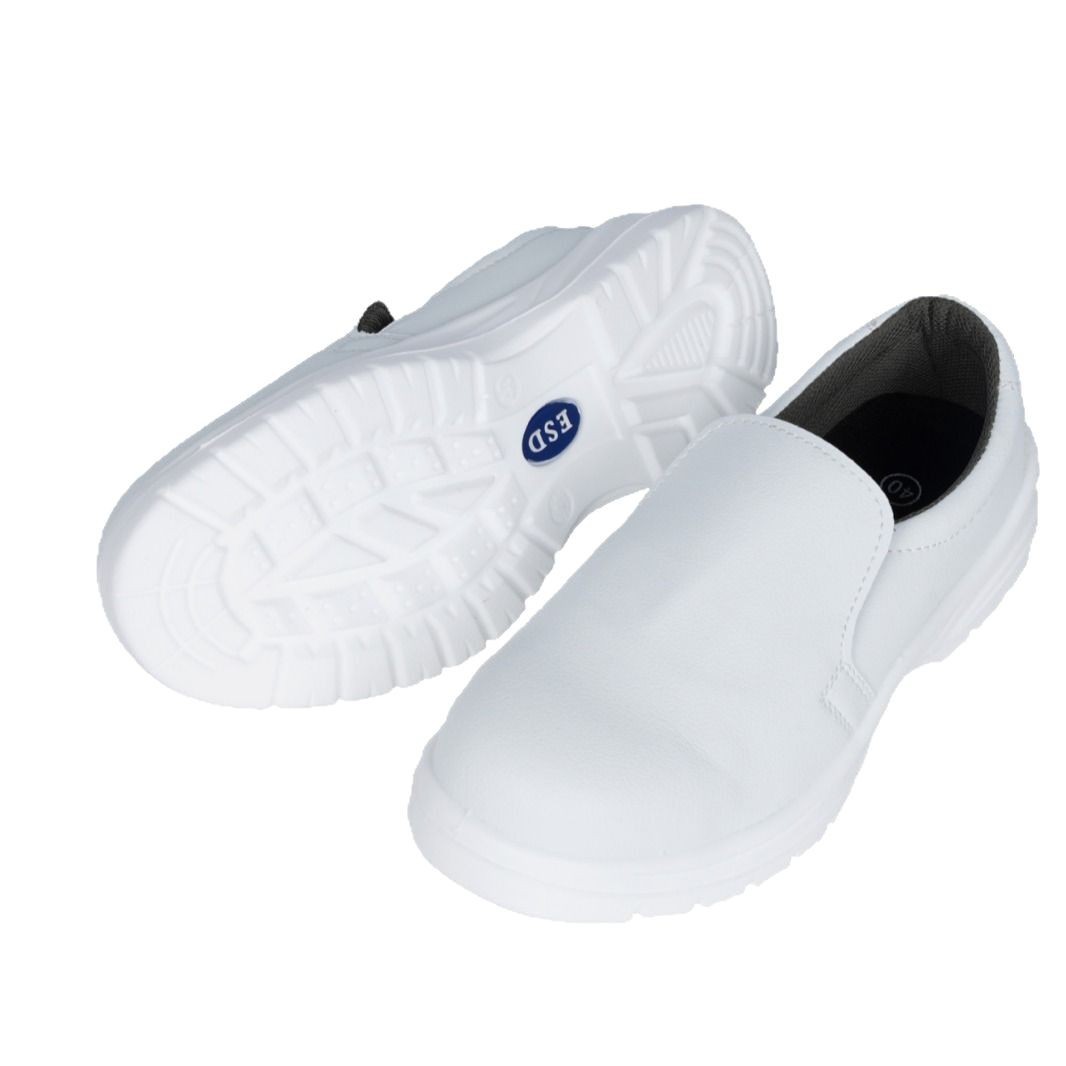 Zapatos de seguridad de Baotou de acero antiestático al por mayor de fábrica, zapatos especiales de protección sin polvo de suela blanda gruesa de pu