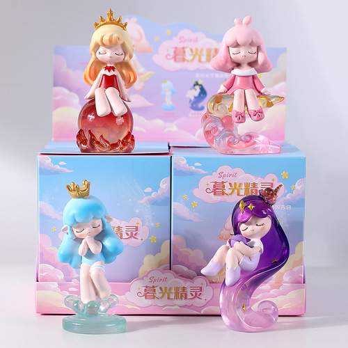 Twilight Elf Cartoon Blind Box Figure Girl Heart Desk Resin Ornament Birthday Gift Decoration for Boys and Girls