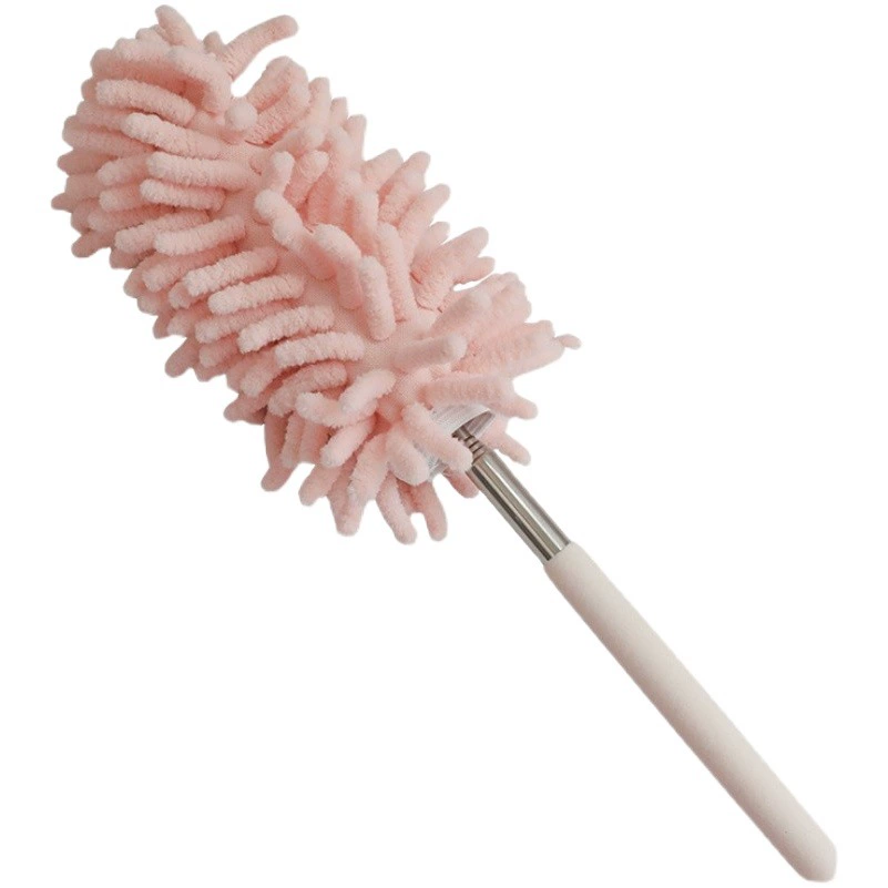 Мини-щетка для уборки пыли, инструмент для очистки дома, выдвижная швабра с длинной ручкой из синели, съемная и моющаяся.