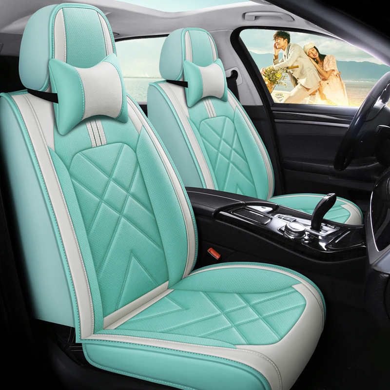 Foreign Trade Cross-border International Station Seat Cushion Pineapple Color Full Leather Universal Five-seat Car Seat