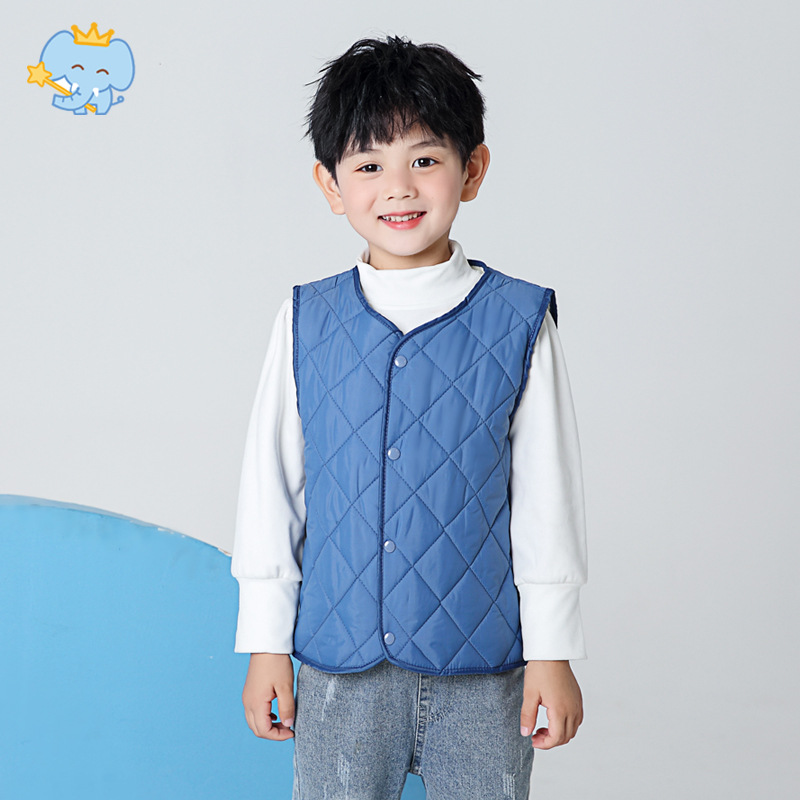 Chaleco de algodón de una pieza para niños grandes chaleco forrado de lana para niñas chaleco cálido chaleco para Bebés Ropa de otoño e invierno