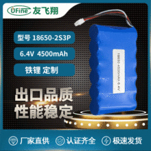 18650 磷酸铁锂 LED灯具电池 头灯电池医疗设备电池4500mAh 6.4V