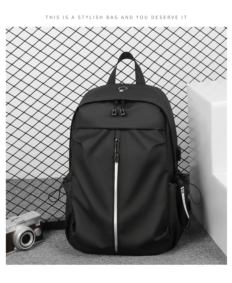 Unisex Gender Business, Preppy Style Style Solid Color Casual Travel School Backpack Laptop Backpack Functional Backpack