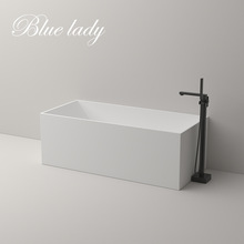 蓝夫人渠道供应方形款PMMA人造石浴缸家用酒店民宿浴缸舒适舒享