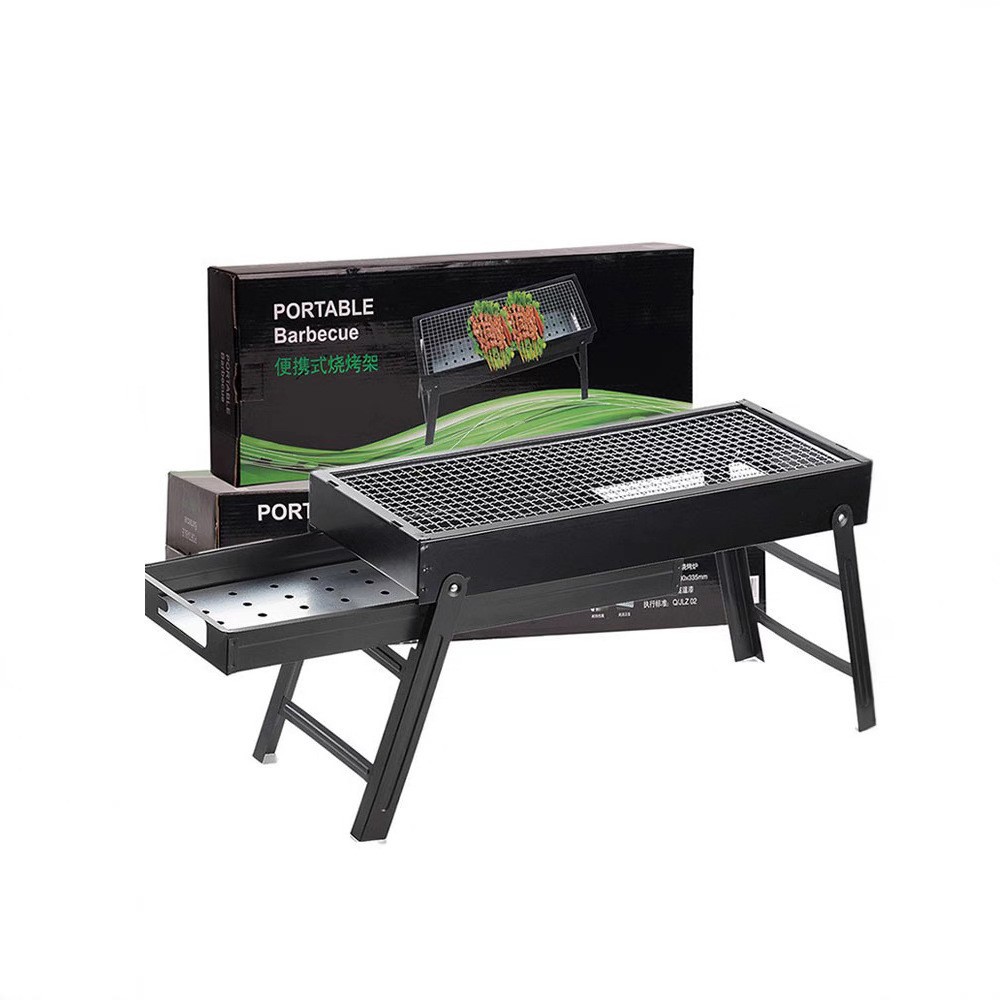 Barbacoa parrilla al aire libre portátil acero inoxidable casero casero barbacoa estufa plegable grado alimenticio