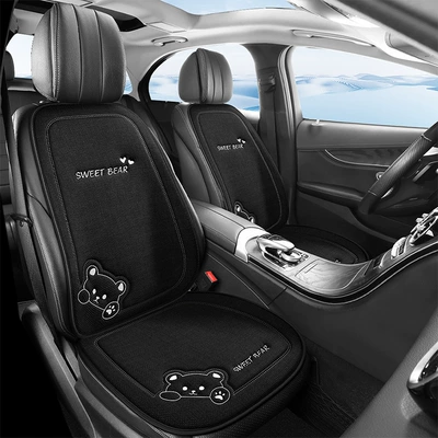 Seat cushion, seat cover: piece universal non-slip wear-resistant seat - black-single-piece-base-sweet-bear