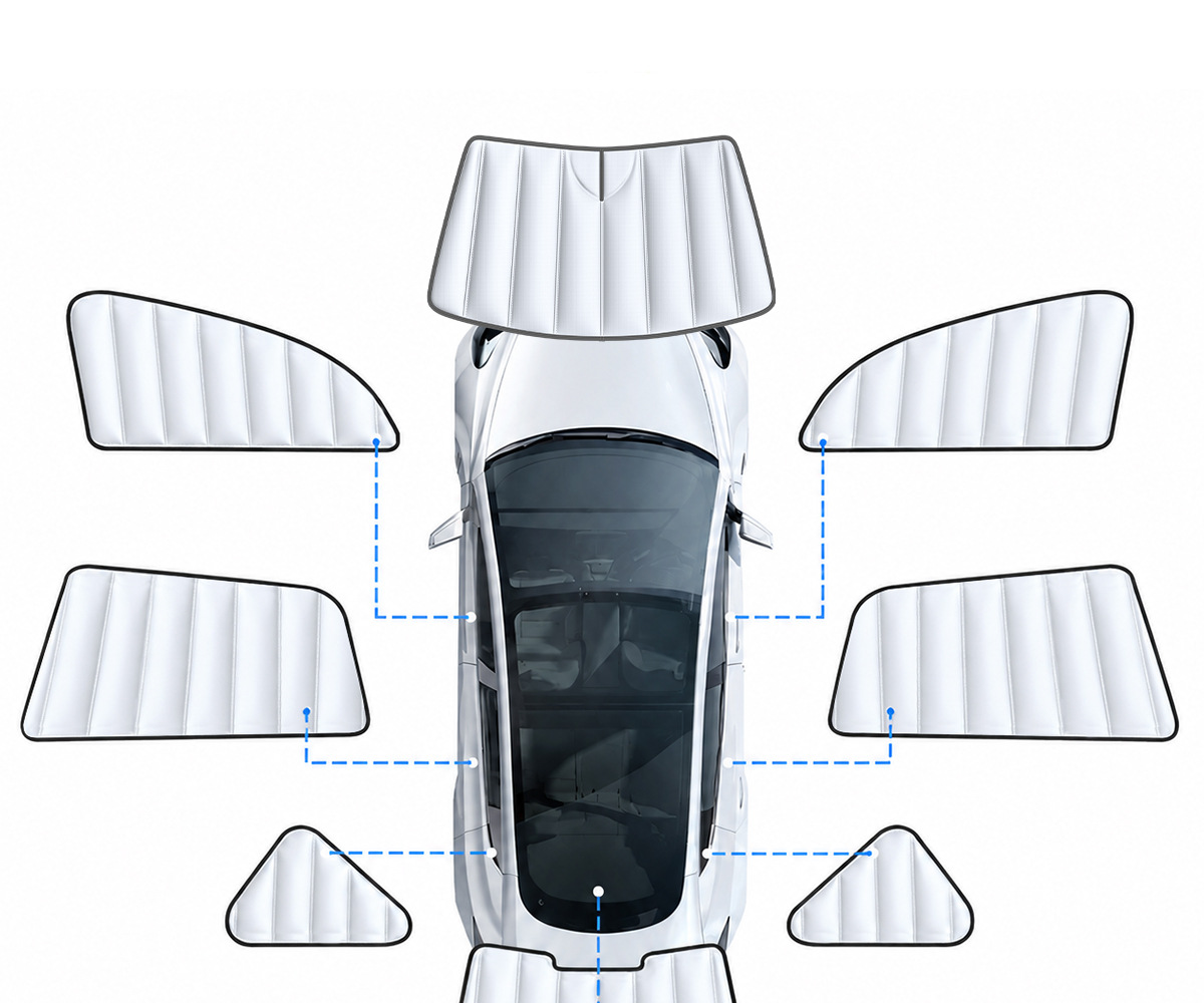 Custom-made thickened soft panel foldable privacy and heat-insulating side window sunshade for cars, car front sunshade