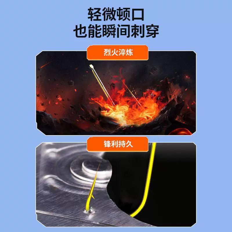 Jinhaixi crucian carp hook is tied with sub-threads, double hooks, finished short sub-threads with thornless white strips and raised mouth for wild fishing to prevent entanglement