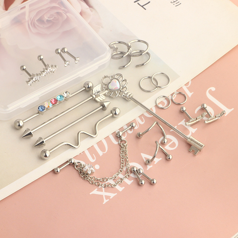 Labret piercing jewelry detail image