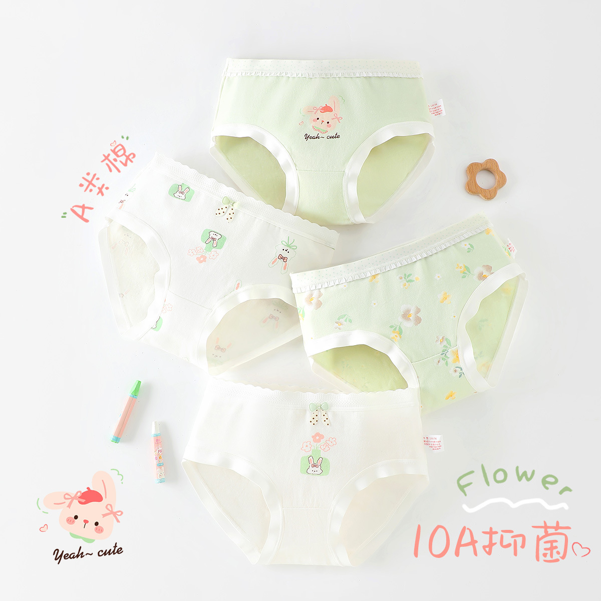 Ropa Interior Boxer de Algodón para Niñas, Categoría A, Antibacteriano