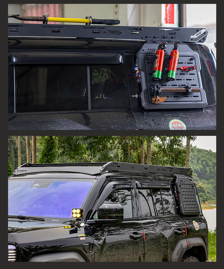 Equator 5 roof rack WEC ladder side mounting plate expansion off-road non-destructive modification no-drill roof platform