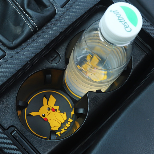 Car universal General Motors water cup mat anti-slip mat creative cartoon cute car interior decoration item tray mat storage slot sticker