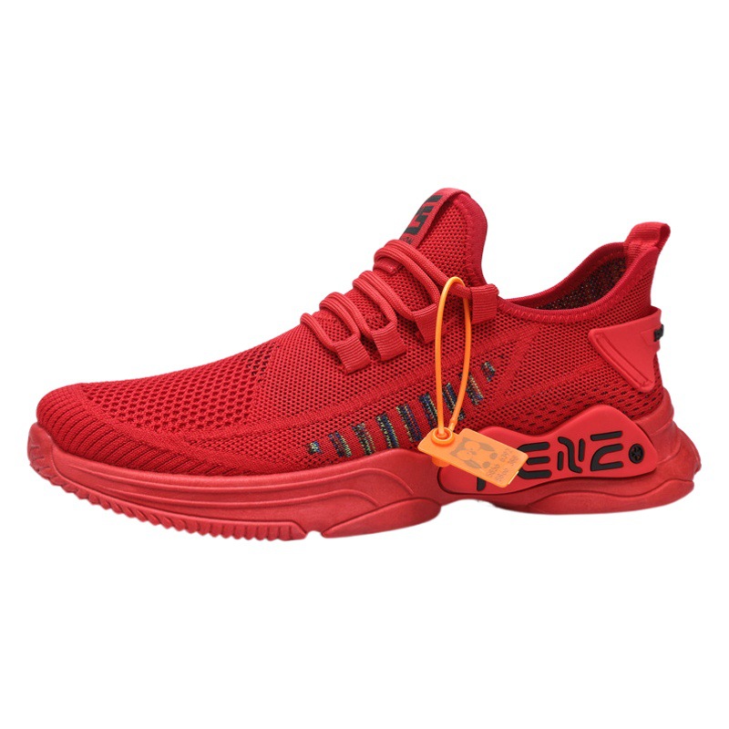 Zapatos transfronterizos para hombre, novedad de otoño 2024, zapatos transpirables de punto volador a la moda, zapatos informales de gran tamaño para comercio exterior, zapatos deportivos para hombre