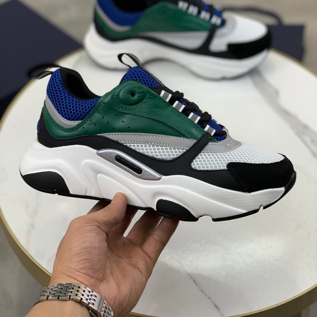 짙은 녹색과 파란색 힐