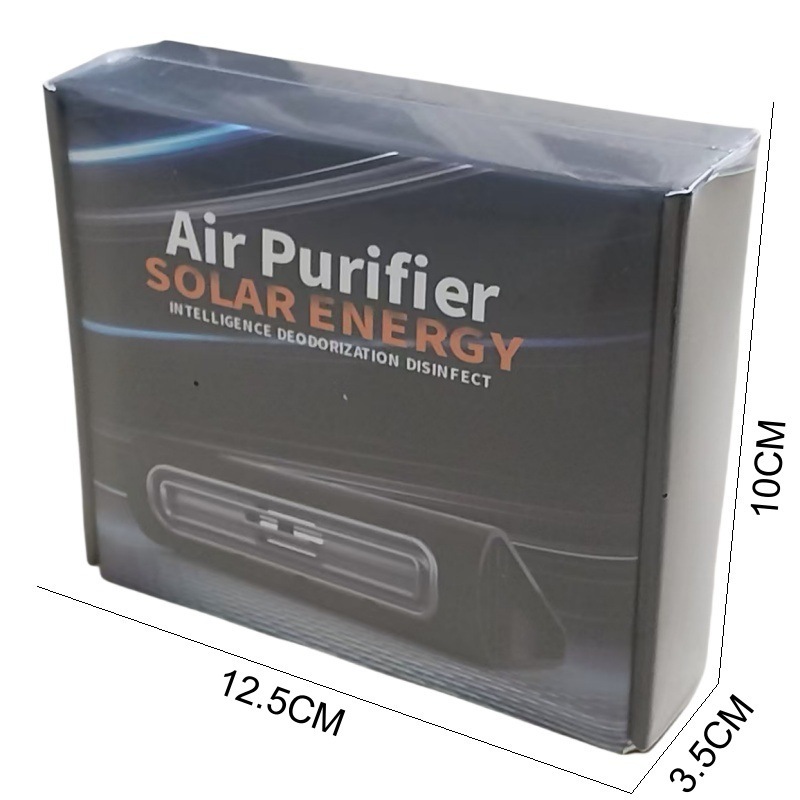 Solar Car Air Purifier, Automatic Running, Parking Start, Solar Charging, Ultra-long Battery Life, No Consumables