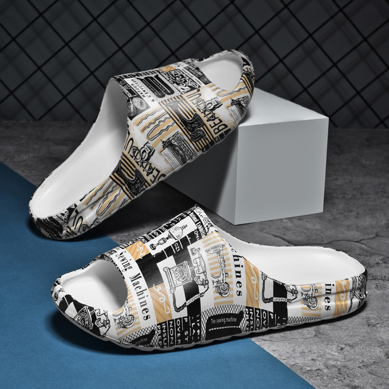 Zapatillas de hombre 2024 ultra suave interior de verano de moda casual de moda de fondo grueso zapatillas de baño caseras