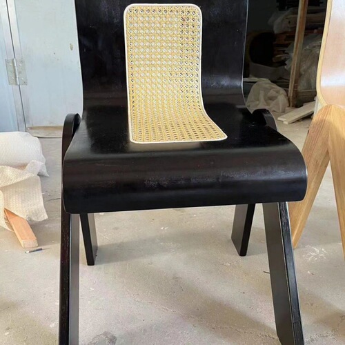 Medieval French retro chair rattan home solid wood back chair dining chair leisure chair bedroom creative designer