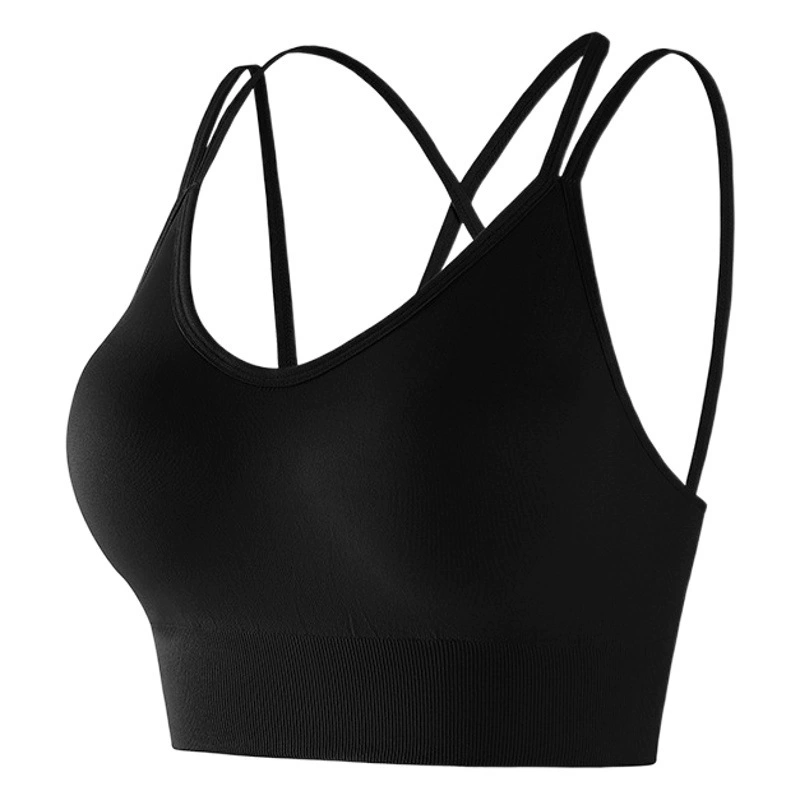 Спортивное нижнее белье Hehu Meibei Интегрированный противоударный жилет для фитнеса с фиксированной чашкой Высокопрочный спортивный бюстгальтер пуш-ап