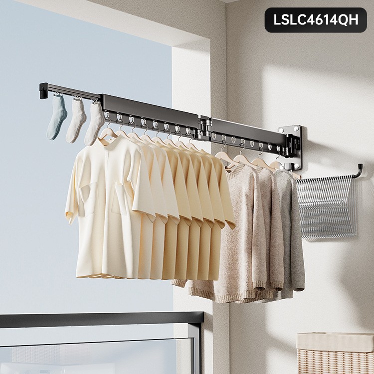 건그레이 3단 옷걸이 수납모델/방풍홀 24개 + 방풍양말클립