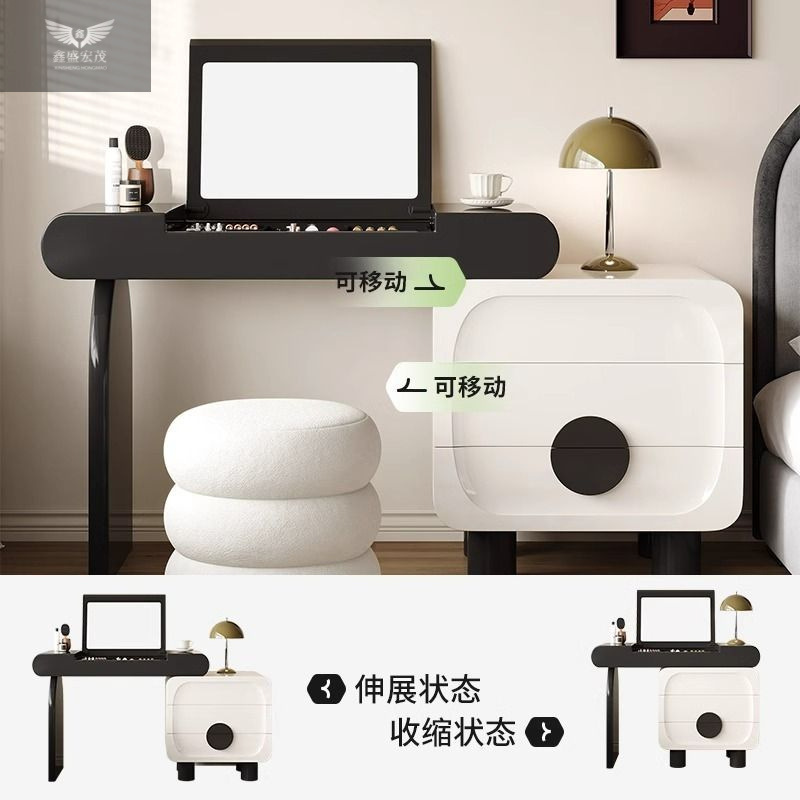 Nuevo estilo princesa china pintura de madera maciza tocador de explosión dormitorio de una pieza estilo retro pequeño apartamento plegable mesa de maquillaje