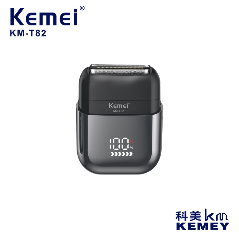 Kemei KEMEI nueva maquinilla de afeitar mejorada, mini maquinilla de afeitar eléctrica lavada con KM-T82 portátil de alta potencia