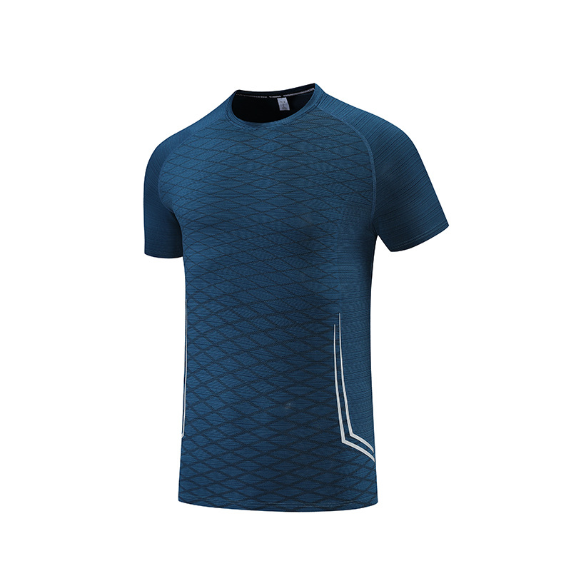 2022 de verano de los hombres de deportes camiseta de seda de hielo de manga corta suelta más tamaño transfronterizo fitness corriendo casual tipo NK imprimible B