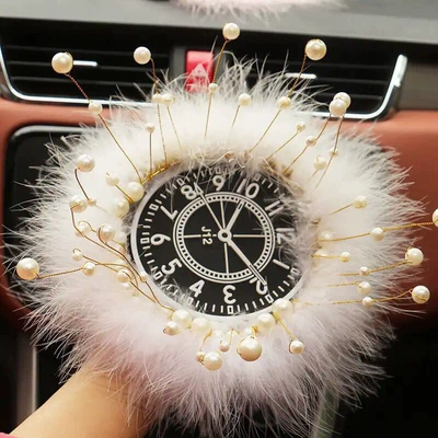 Anti-slip mat: Flower with Rhinestones Car Ornament Made