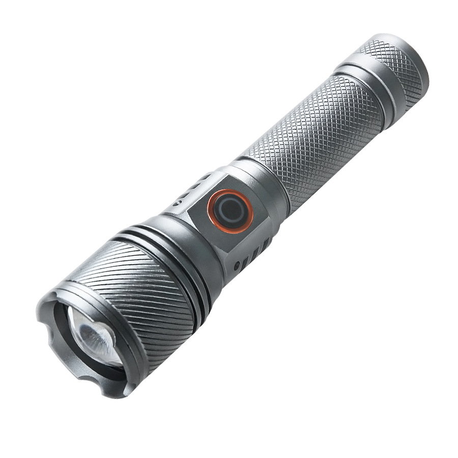 Ventas transfronterizas de láser blanco de carga directa luz brillante linterna de luz superbrillante al aire libre de alta potencia de carga de linterna LED