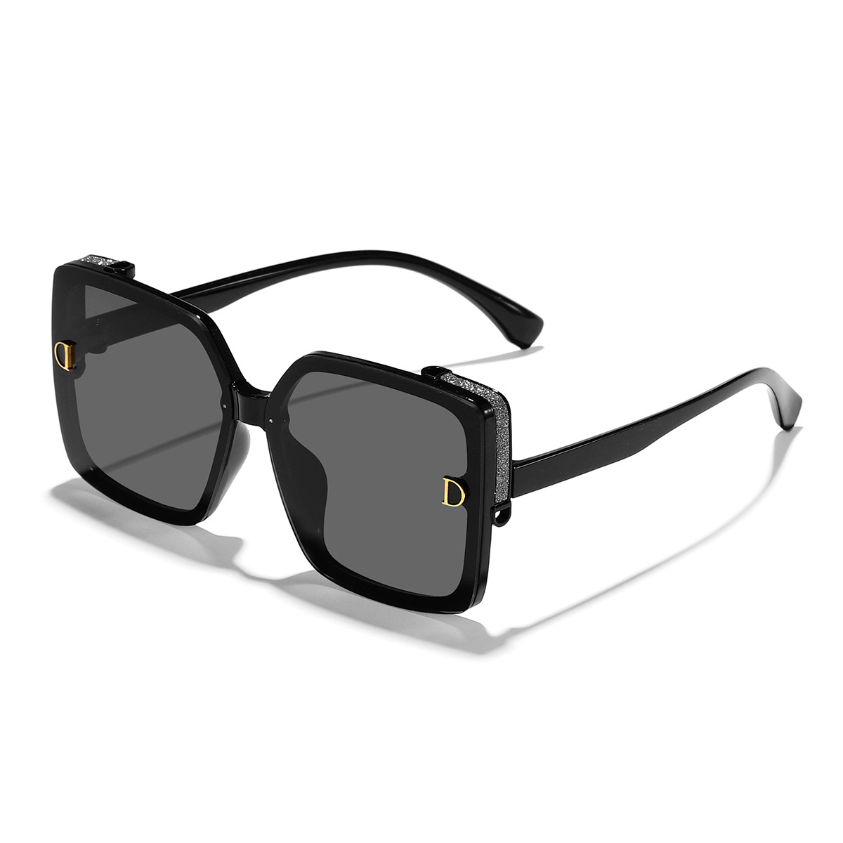 La nueva versión coreana de la letra D generoso marco cara pequeña PC gafas de sol calle moda desgaste necesario al aire libre gafas de sol