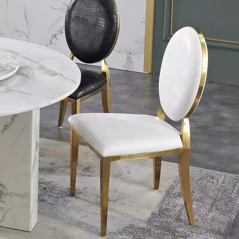 Silla de sol especial de forma redonda dorado titanio dorado banquete restaurante exportación de comercio exterior soporte por lotes de prueba