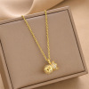 Necklace stainless steel, fashionable accessory, chain for key bag , suitable for import, simple and elegant design